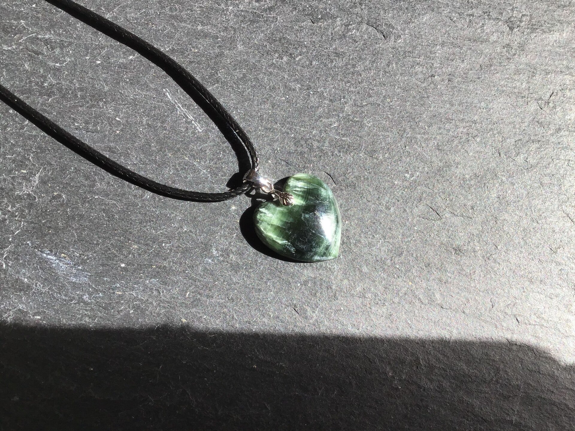 Pendentif seraphinite petit coeur