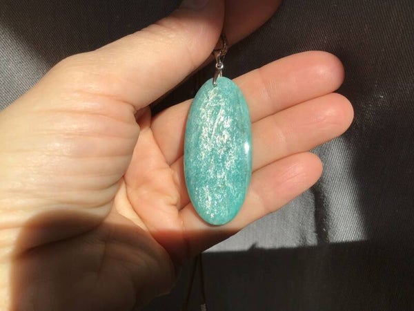 Pendentif amazonite grand format