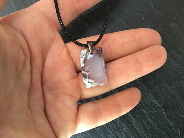 Pendentif agate dendritique merlinite