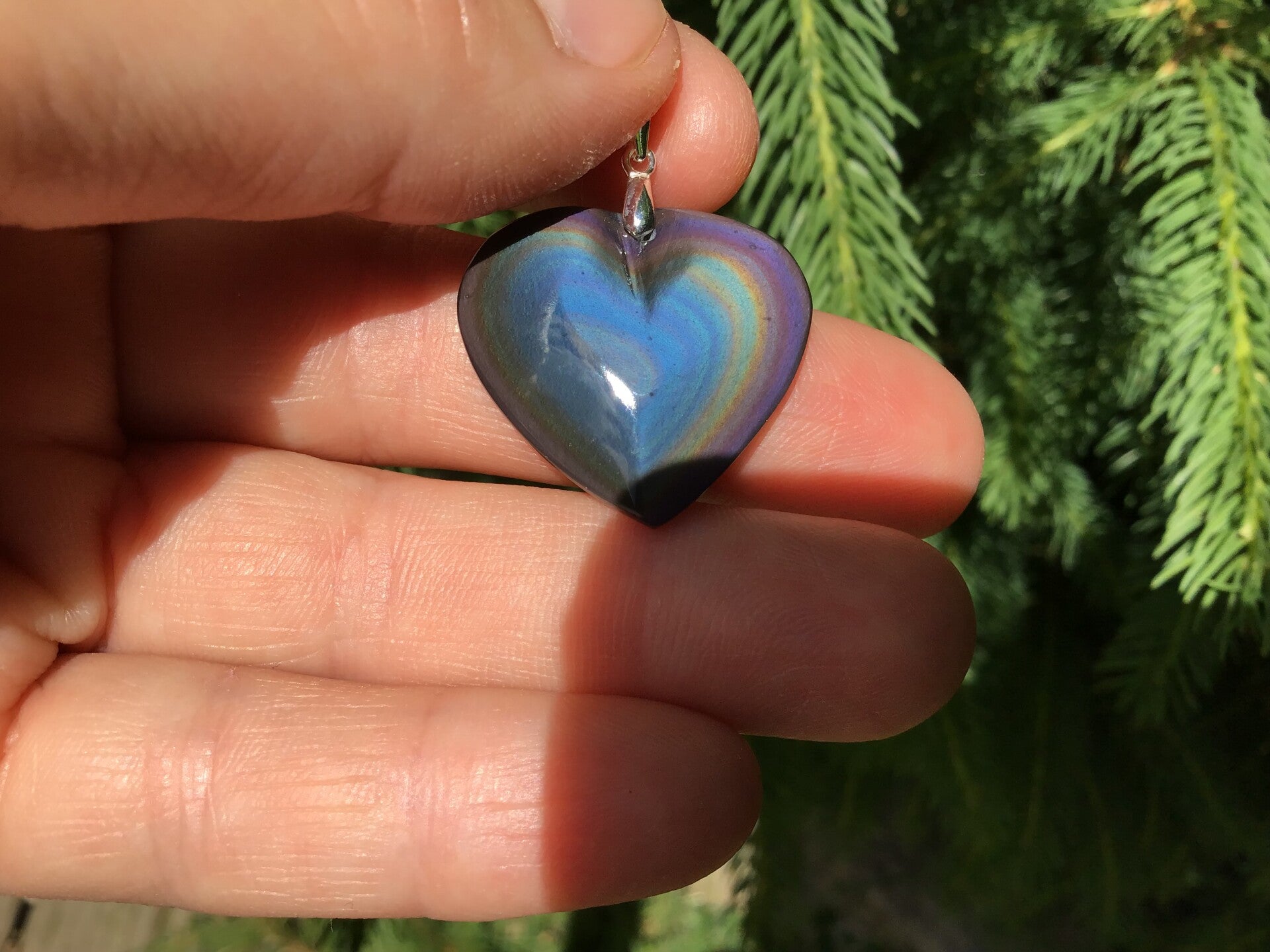 Pendentif Oeil Celeste coeur