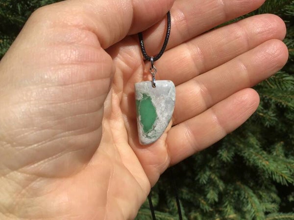 Pendentif variscite freeforme