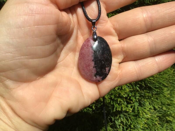 Pendentif rhodonite oval