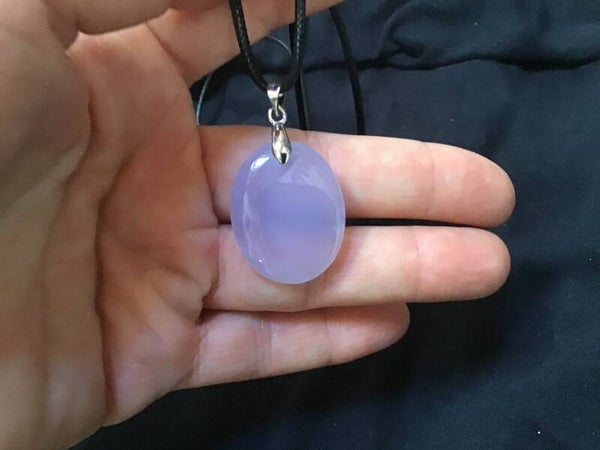 Pendentif calcedoine oval