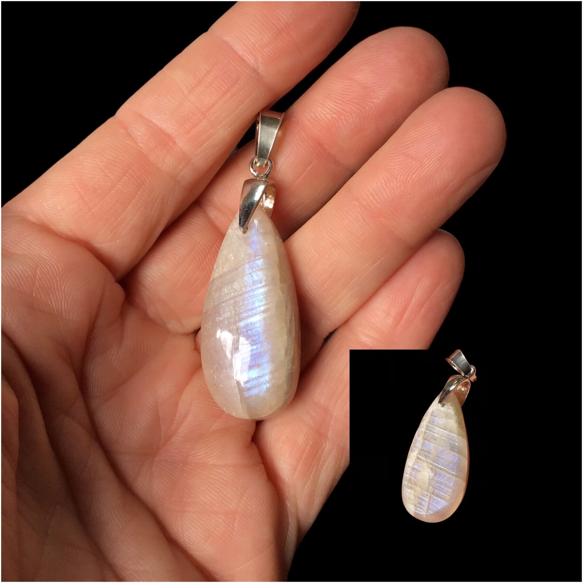 Pendentif pierre de lune belomorite