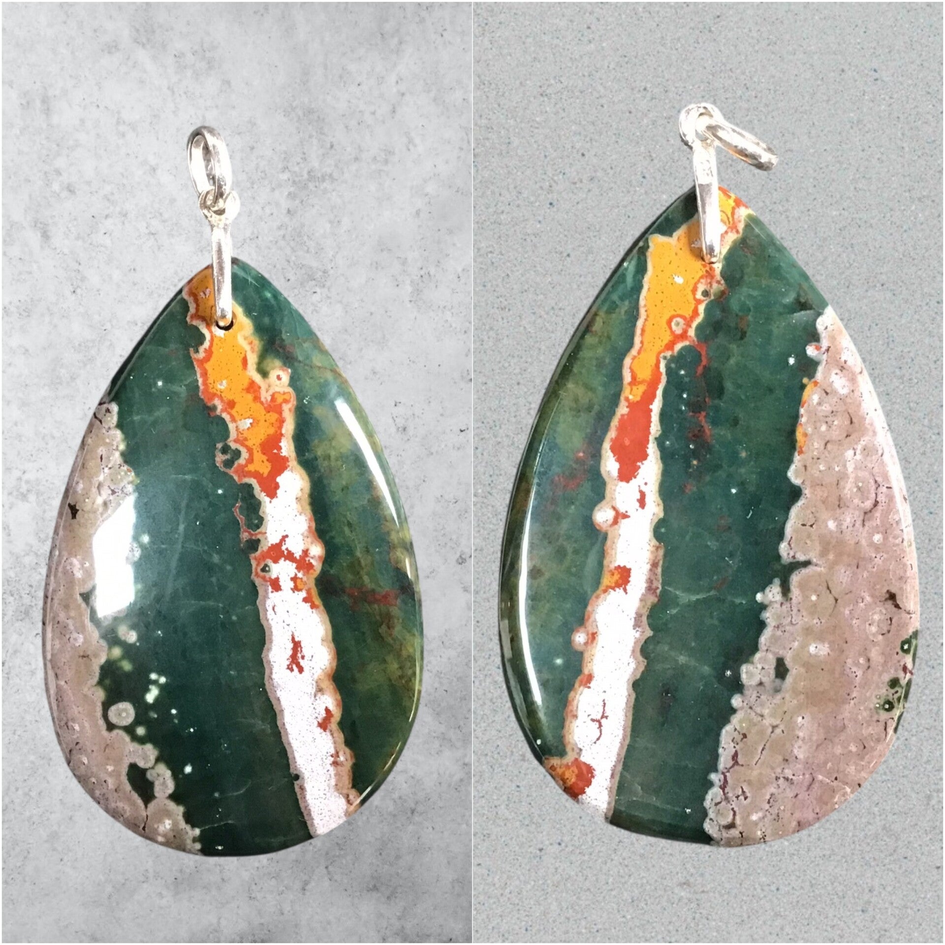 Pendentif jaspe orbiculaire