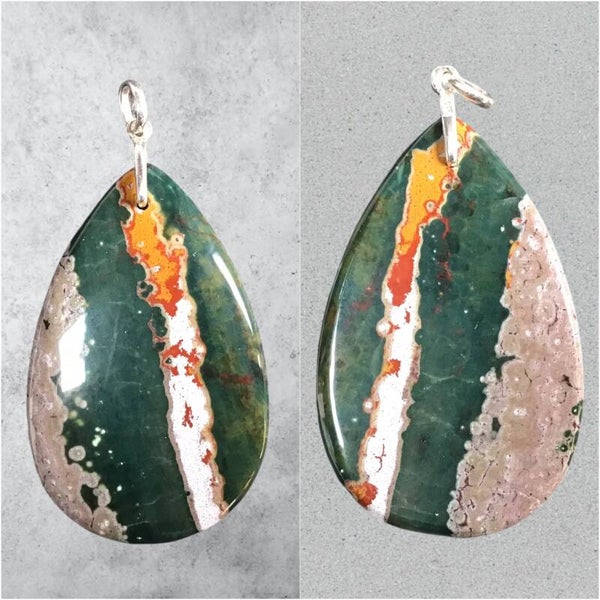 Pendentif jaspe orbiculaire