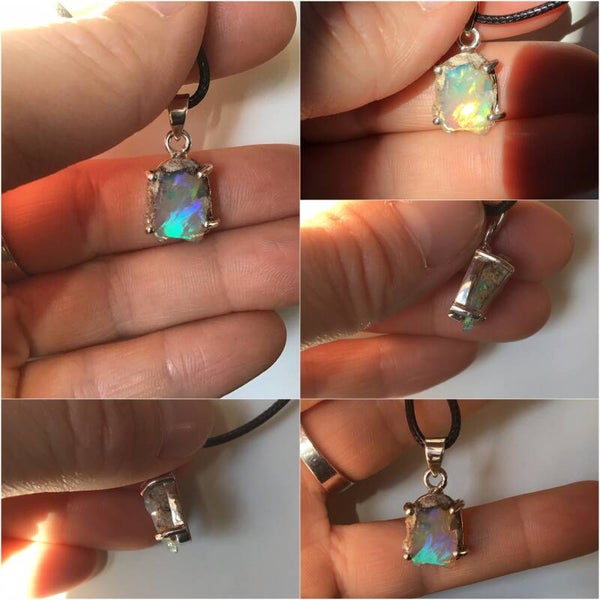 Pendentif opale turquoise