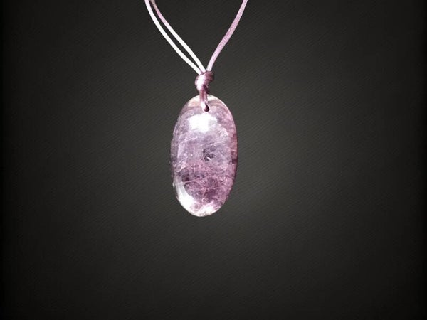 Pendentif lepidolite gloss