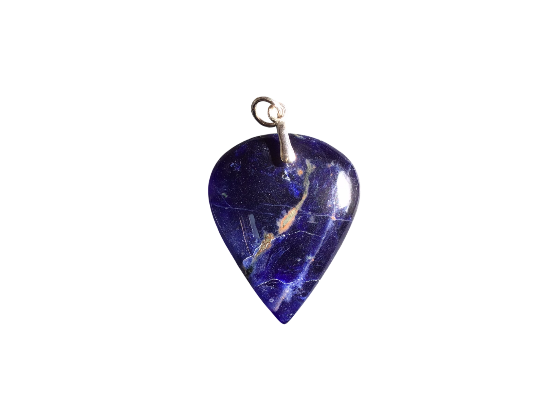 Pendentif sodalite goutte inversée