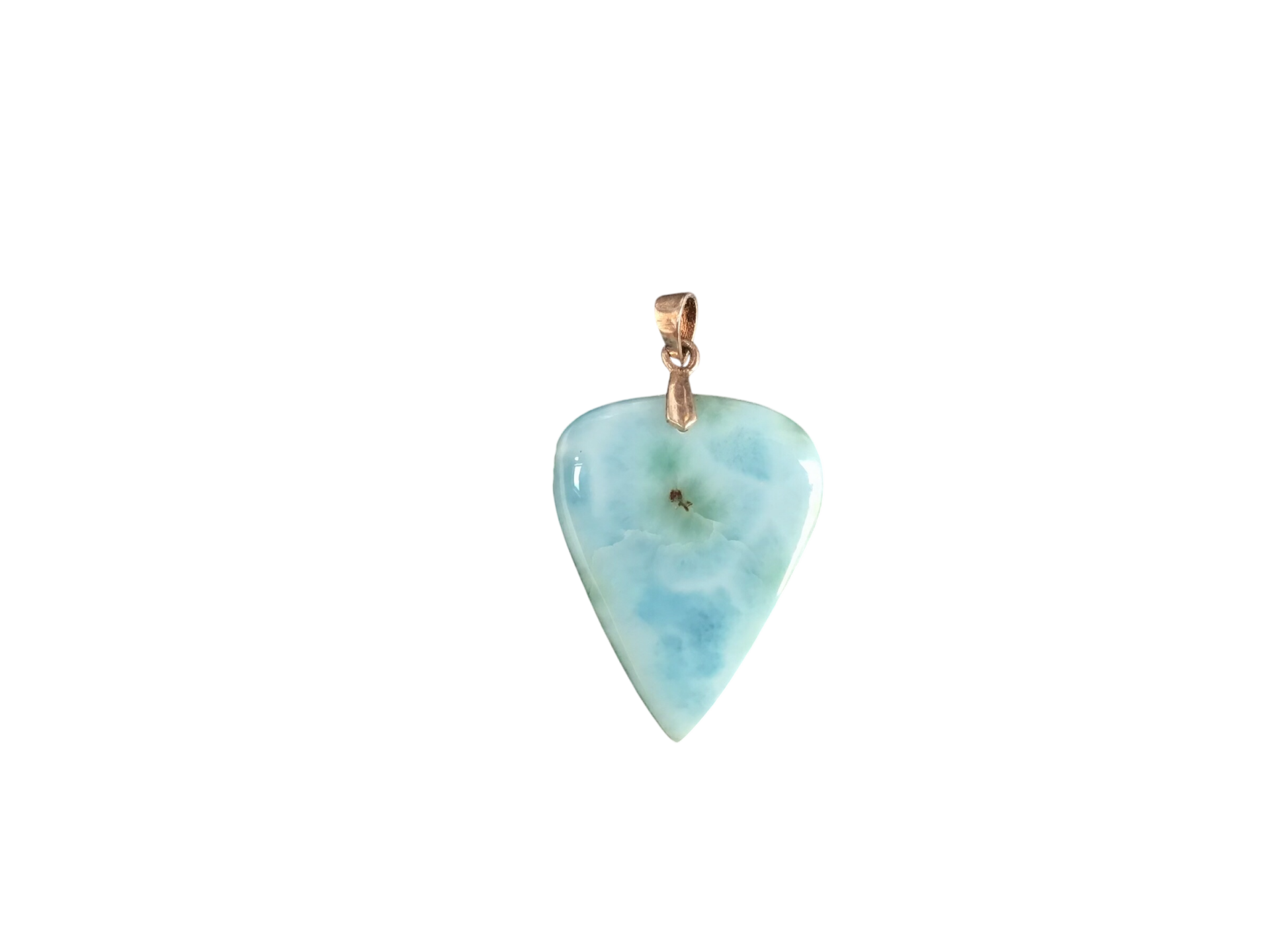 Pendentif larimar goutte inversée