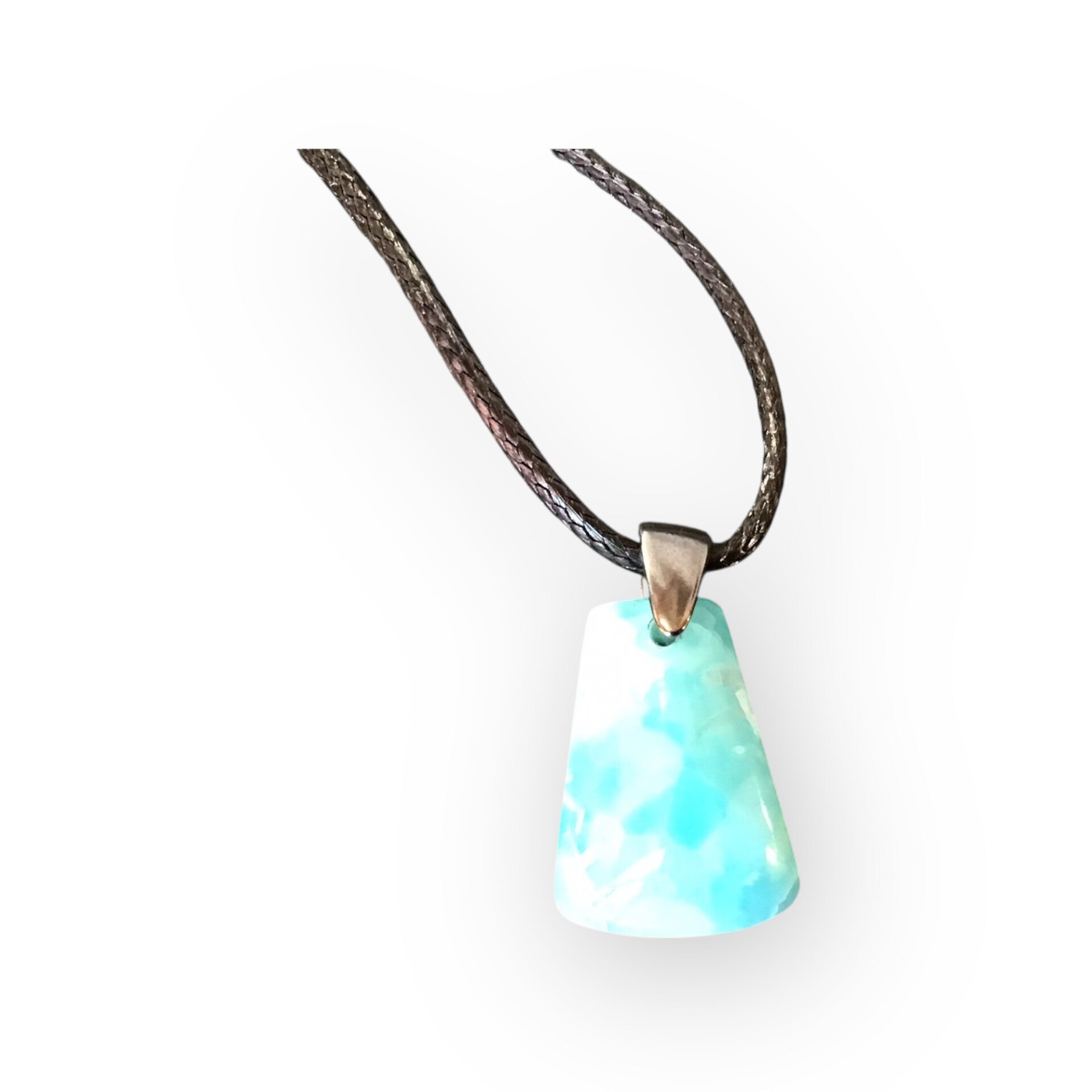 Petit pendentif larimar masculin