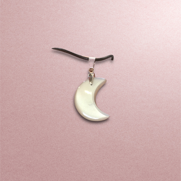 Pendentif pierre de lune croissant