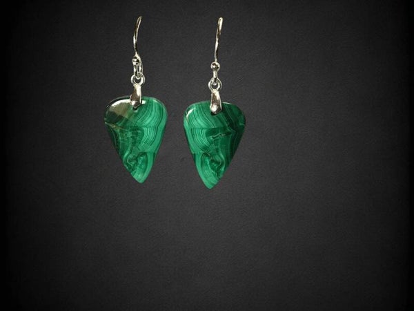Boucles d oreille malachite