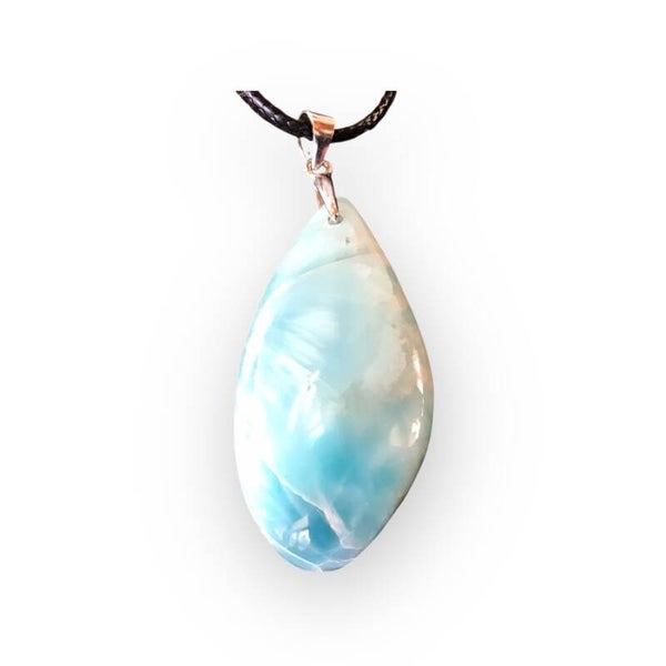 Pendentif larimar freeforme