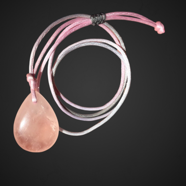 Pendentif enfant quartz rose