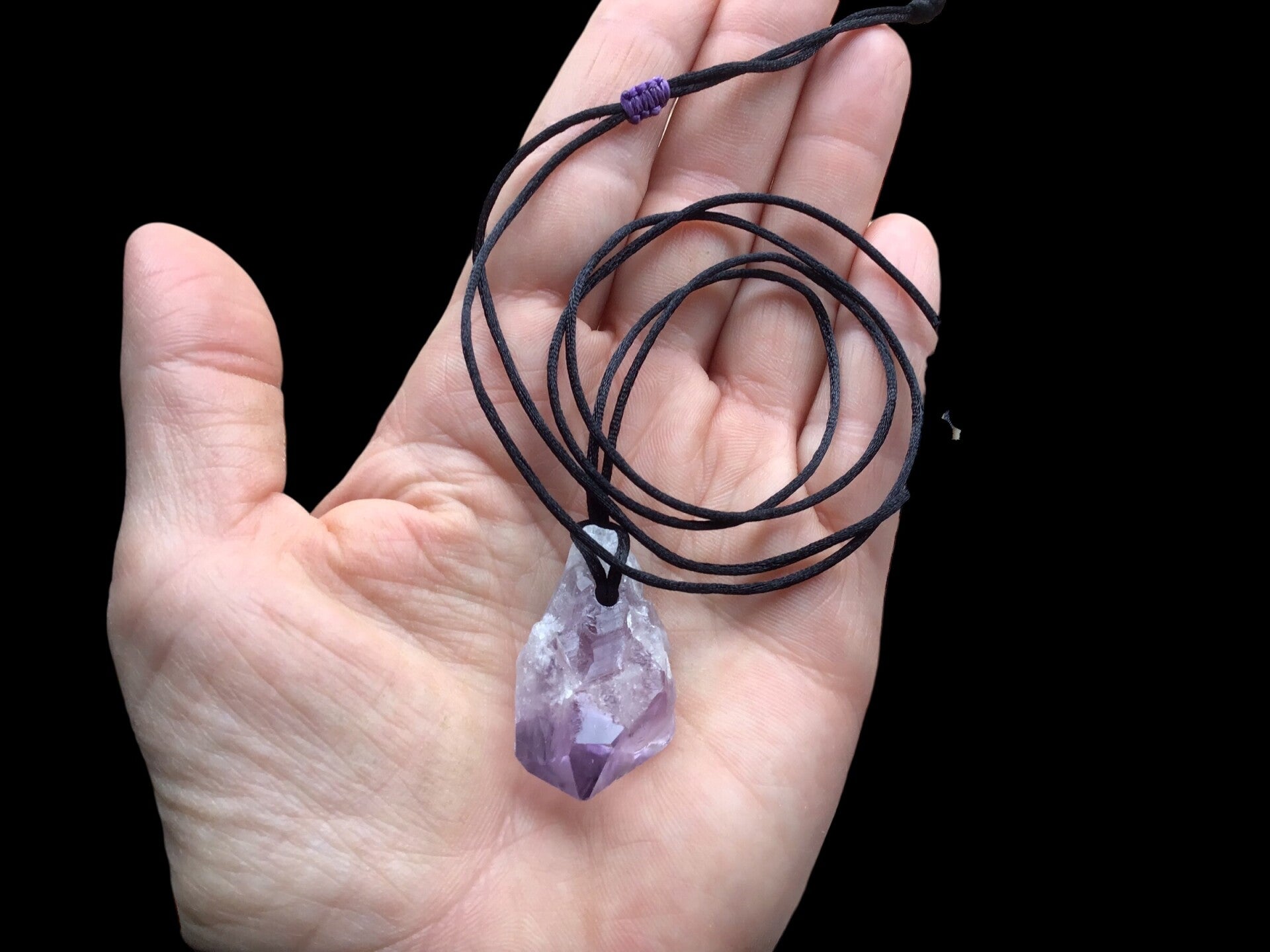 Pendentif améthyste brute