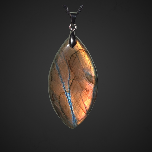 Pendentif labradorite feu