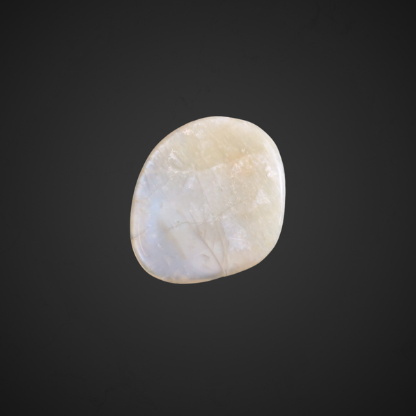 Galet pierre de lune blanche
