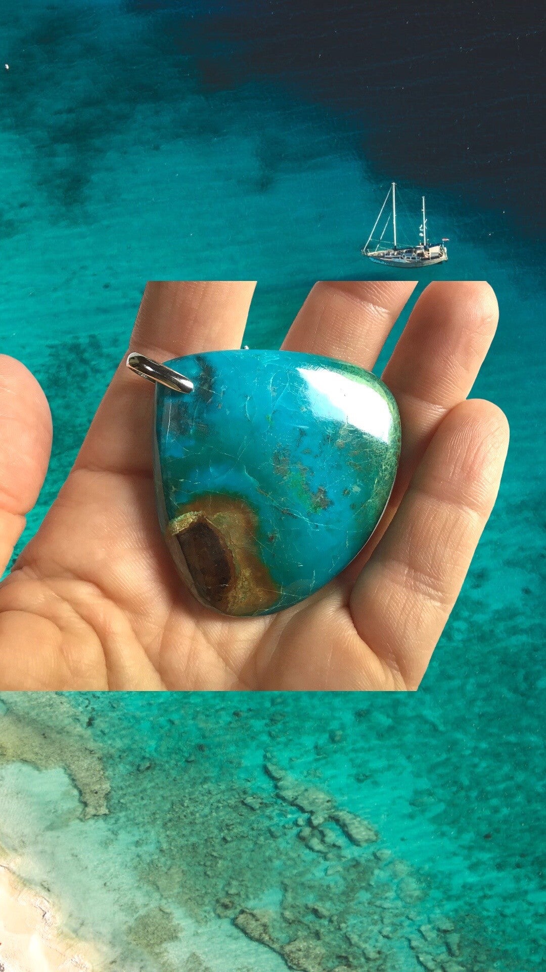 Pendentif chrysocolle