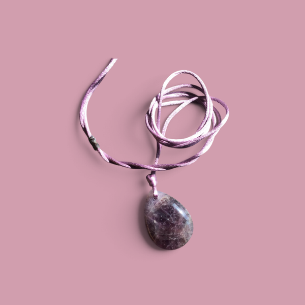 Pendentif enfant goutte amethyste