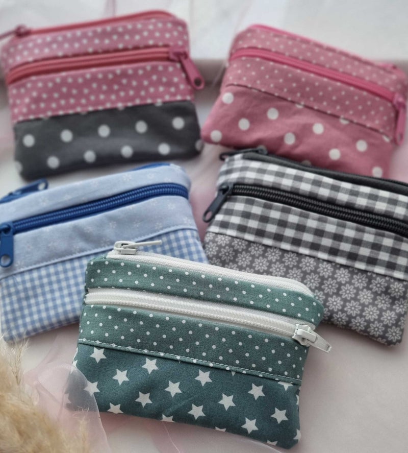 Mini-Geldbörse für Kinder mit Namensstickerei