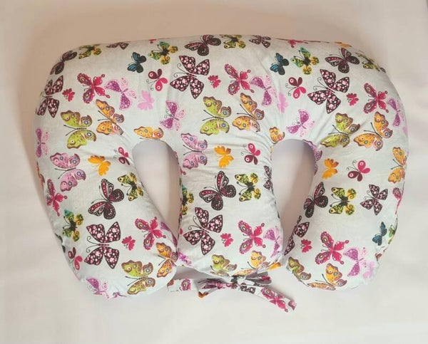 Zwillings-Stillkissen Schmetterlinge – handgemacht & waschbar