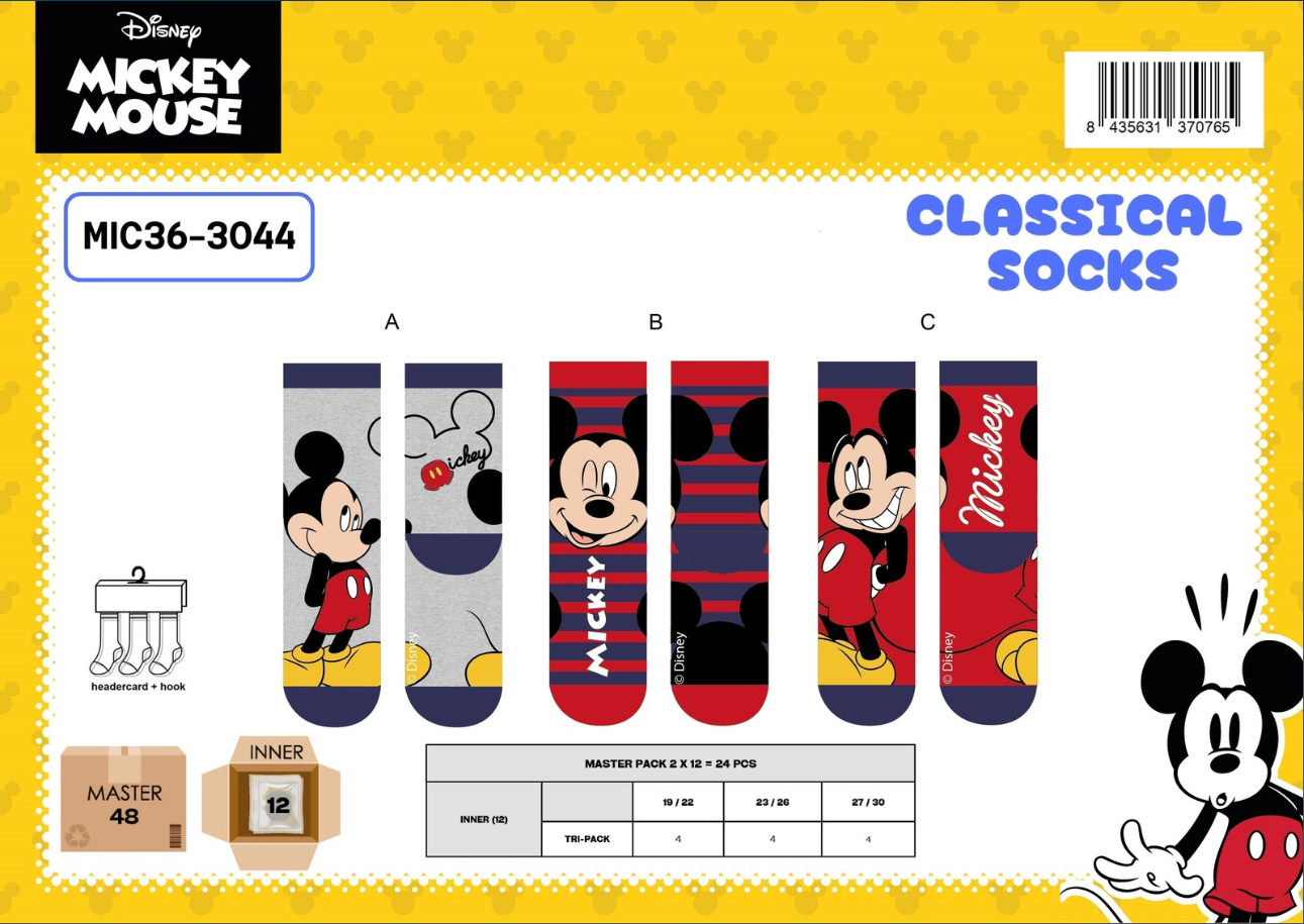 Lot de 3 chaussettes Mickey 🐭