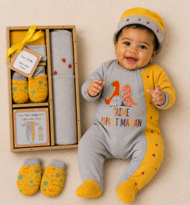 Coffret de naissance 3 pièces Tom Kids 🍼