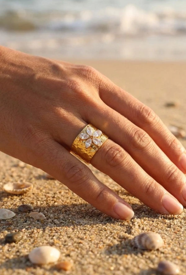 Bague Isadora en acier inoxydable 🌸