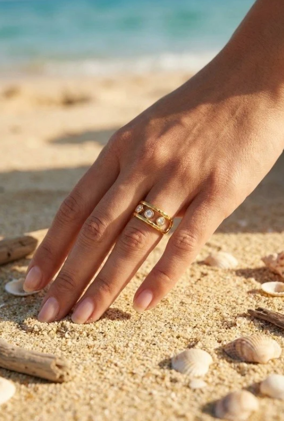 Bague Trio d'Éclat en acier inoxydable ✨
