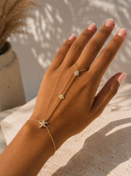 Bracelet de main Vaïna en acier inoxydable 🌊