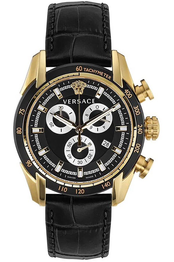 Versace watch - GNT CHR LTH BLK VE2I00921