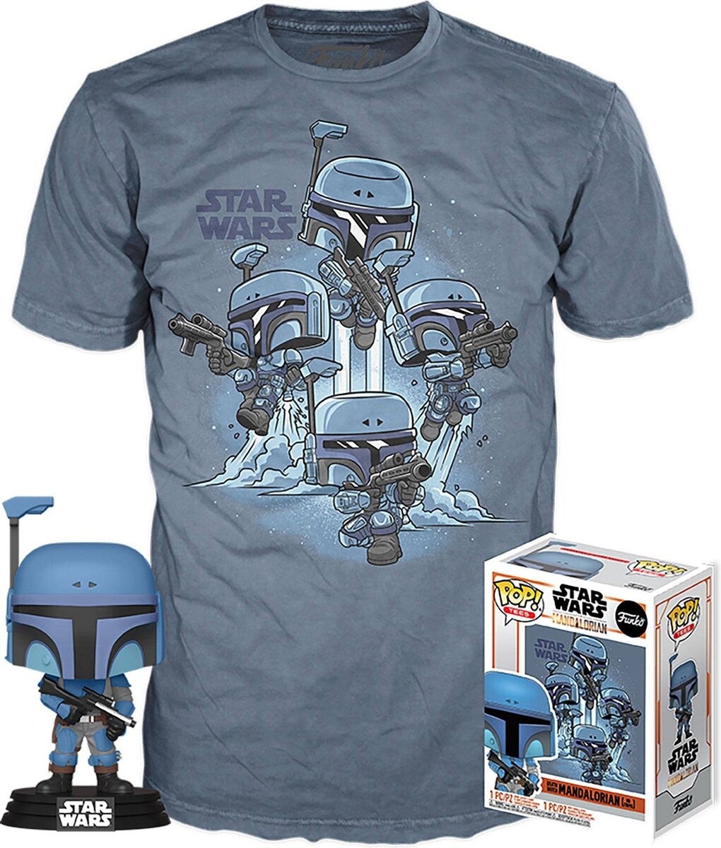Funko Pop! Star Wars Verzamelfiguur & T-shirt Set The Mandalorian Maat L
