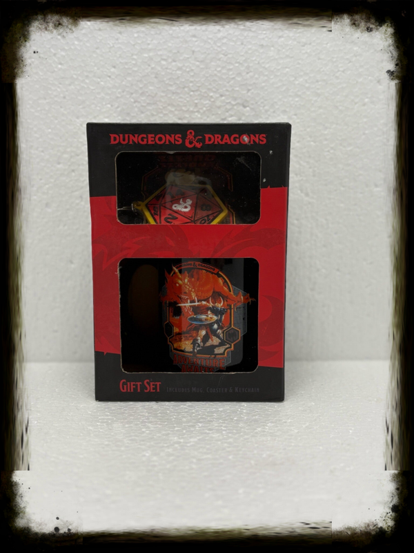 Dungeons & Dragons Gift Set – Mok + Onderzetter + Sleutelhanger – Adventure Awaits – EAN 5050293865263
