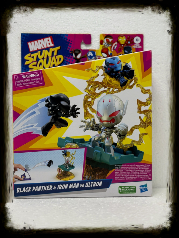 Hasbro Marvel Stunt Squad – Villain Knockdown Playset Black Panther & Iron Man vs Ultron (EAN 5010994181000)