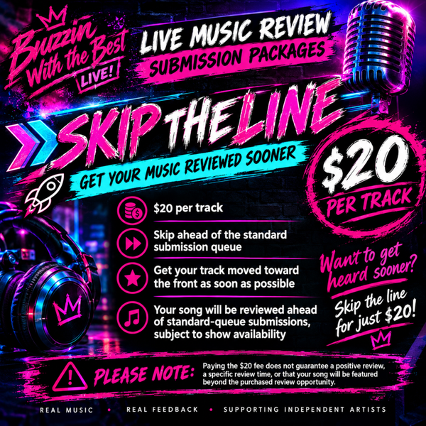 🚀 SKIP THE LINE — $20  Get Your Music Reviewed Sooner