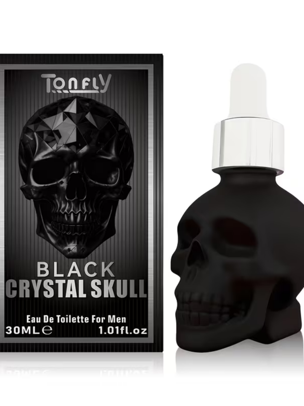 Black Crystal Skull™ Eau de Toilette for Men – 30ml | Long-Lasting Bold Woody Citrus Cologne