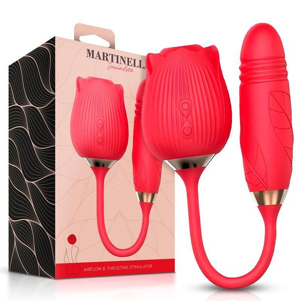 MARTINELLA Rose à flux d'air et œuf stimulateur de poussée USB