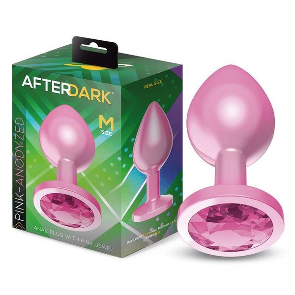 PLANT ANALE AFTERDARK anodisé rose avec bijou, taille M