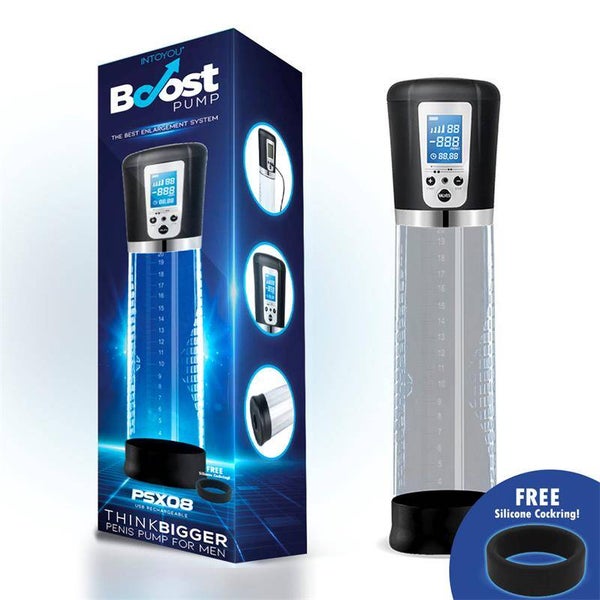 Pompe à pénis automatique BOOST PUMPS avec écran LCD PSX08 USB