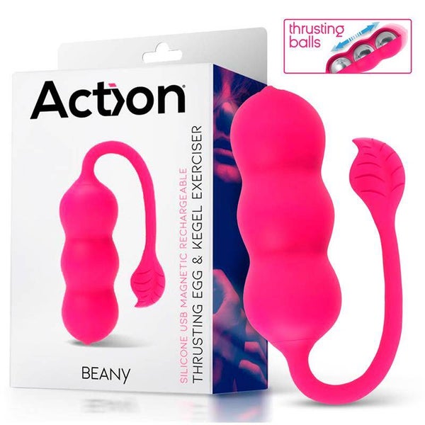 Œuf vibrant et appareil d'exercice de Kegel ACTION Beany en silicone USB