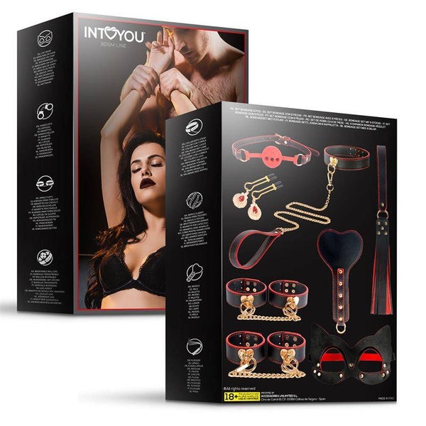 Ensemble de 8 pièces de bondage BDSM INTOYOU