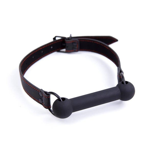 LATETOBED BDSM LINE Boule de bâillon en silicone noir ajustable