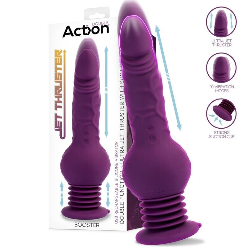 Vibromasseur ACTION Booster Ultra Jet Thruster avec ventouse puissante
