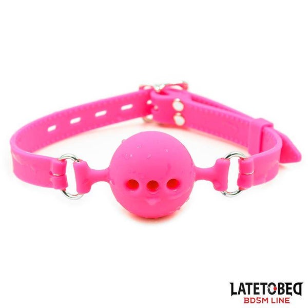 Bâillon boule en silicone respirant LATETOBED BDSM LINE M - 4,5 cm