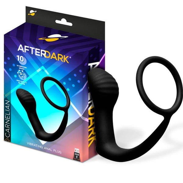 PLUG ANAL VIBRANT EN CORAILÉE AFTERDARK AVEC ANNEAU PÉNIS