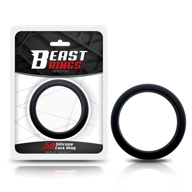 BEAST RINGS COCKRING SOLIDE SILICONE 5 CM NOIR