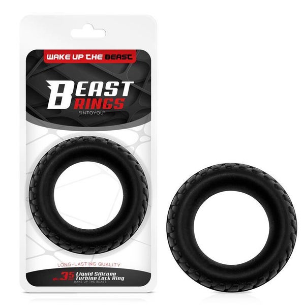 Anneau pénien BEAST RINGS en silicone liquide Turbine 35 mm