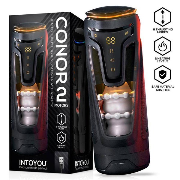Masturbateur masculin INTOYOU Conor avec fonctions de poussée, de vibration et de chaleur