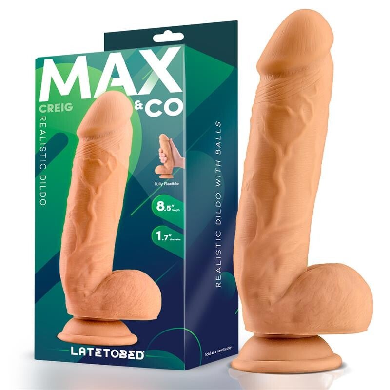 MAX & CO CREIG GODE RÉALISTE AVEC TESTICULES 8,5" NATUREL